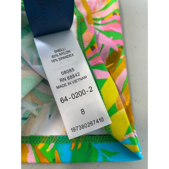 Kim Gravel x Swimsuits For All Zip Front Swim Cardigan Size 8 Caribbean Palms - Picture 6 of 9